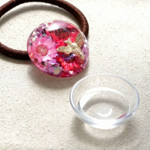 【プラ土台】半球大　 [UVレジン,半球,丸,まる,円,フレーム,アクリル,プラスチック,透明,ミール皿]