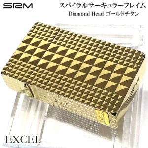 SAROME 訳あり特価 ガスライター ダイアモンドヘッド ゴールドチタン ターボ EXCEL サロメ スパイラルサーキュラーフレイム おしゃれ