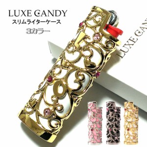 スリムライターケース 可愛い ラックスキャンディ LUXE CANDY ゴールド ホワイト ブラック ピンク 3カラー かわいい デコライター BICラ