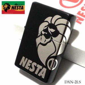NESTA ライター 2面ロゴ マットブラック 彫刻 銀差し DEVIN 日本製 ネスタ オイルライター 黒 銀 メンズ おしゃれ かっこいい プレゼント