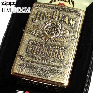 ジッポ ライター ジムビーム バーボン ウイスキー ZIPPO JIM BEAM ブラス アンティークゴールド 金タンク お酒 渋い メンズ ギフト プレ