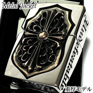 ZIPPO メタルジャケット 超重厚 ジッポ ライター クロス ゴールド 彫刻 5面デザイン 銀 メンズ アクセサリー 十字架 盾 かっこいい 高級