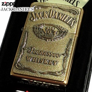 ジッポ ライター ジャックダニエル ZIPPO JACK DANIELS ブラス メタル アンティークゴールド 立体加工