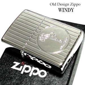 ZIPPO ウィンディ ジッポ ライター オールドデザイン 鏡面シルバー 銀ミラー かっこいい 両面加工 おしゃれ メンズ プレゼント