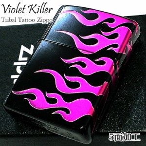 ジッポ ライター トライバル タトゥー ZIPPO おしゃれ バイオレットキラー Violet Killer TRIBAL TATTOO かっこいい 黒