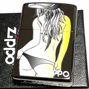 ZIPPO ライター セクシー 女性 ジッポ ボディー ブラックニッケル プリント ライター 鮮やか 黒 レディース メンズ プレゼント ギフト
