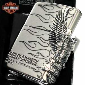 ZIPPO ライター ハーレーダビッドソン ジッポ シルバーイブシ イーグルメタル 国内限定モデル 銀 かっこいい 鷲 おしゃれ メンズ ギフト