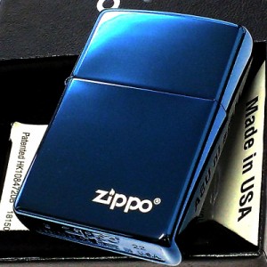 ZIPPO サファイアブルー ジッポ ライター おしゃれ ロゴ チタン加工 シンプル かっこいい 青 高級感 美しい メンズ レディース 