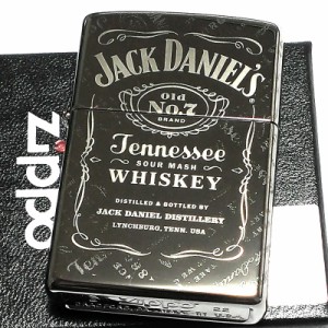 ZIPPO ライター ジャックダニエル プレミアム ブラックアイス ジッポ お酒 Jack Daniels PREMIUM 4面 レーザー彫刻 ウイスキー かっこい