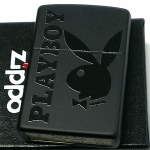 ZIPPO プレイボーイ ブラック 艶消し 黒 ジッポ ライター PLAYBOY おしゃれ ギフト かわいい かっこいい 可愛い メンズ