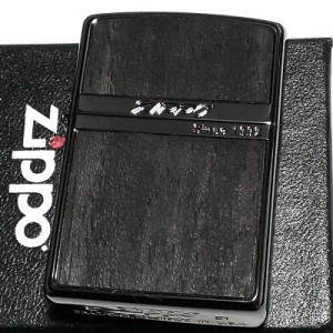 ZIPPO ローズウッド ダーク ネオブラック 彫刻 ストライプ ジッポ ライター ウッド貼り 黒 両面加工 かっこいい おしゃれ レディース