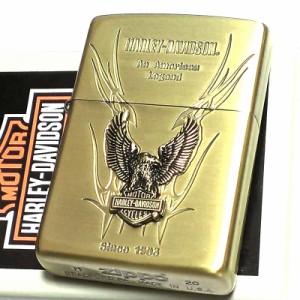 ZIPPO ライター ハーレーダビッドソン ジッポ イーグルメタル アンティークゴールド ブラス 国内限定モデル かっこいい 鷲 おしゃれ