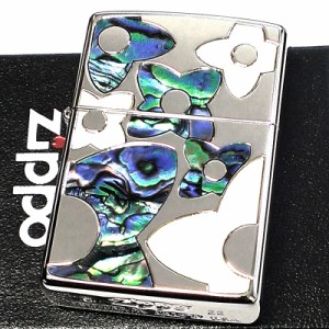 ZIPPO ライター シェルフラワー かわいい 両面加工 シェルインレイ ジッポ 花柄 おしゃれ 天然貝 シルバー レディース 可愛い 銀 女性