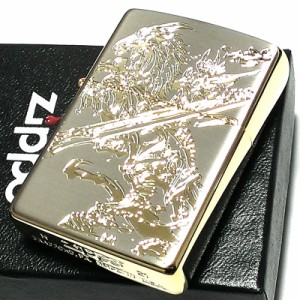 ZIPPO 牙狼 GARO 轟天 ジッポ ライター シルバー＆ゴールド かっこいい 金差し 銀 金 両面加工 テレビドラマ キャラクター アニメ メンズ