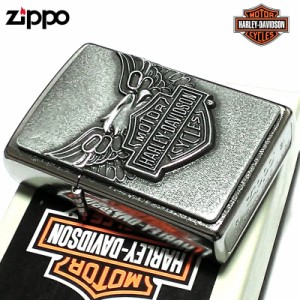 ZIPPO ハーレー ダビッドソン ロゴ イーグル メタル かっこいい ジッポライター 渋い シルバー おしゃれ メンズ