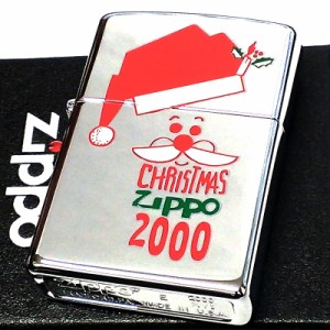 ZIPPO ライター 1点物 クリスマス 2000年製 可愛い レア ジッポ 絶版 サンタ 珍しい シルバー かわいい ギフト