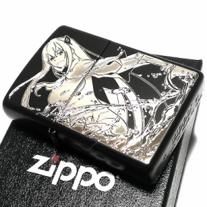 ZIPPO Re:ゼロから始める異世界生活 第二期 エキドナ 魔女 銀差し 可愛い ジッポー マットブラック ロゴ アニメ キャラクター 