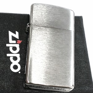 ZIPPO ライター スリム 無地 シンプル ジッポ シルバー かっこいい クロームサテーナ サテン 銀 定番 メンズ スタンダード