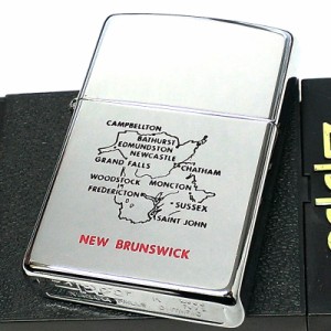 ZIPPO ライター レア ジッポ カナダ製 2000年製 オンタリオ製 ニューブランズウィック 地図 ビンテージ 廃盤 珍しい 未使用品 絶版 