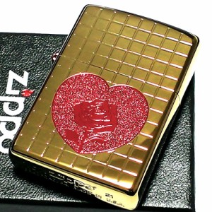 ZIPPO ライター ハート ローズ ジッポ ゴールド ミラー仕上げ 金 薔薇 チタンコーティング かわいい おしゃれ レディース 女性 ギフト