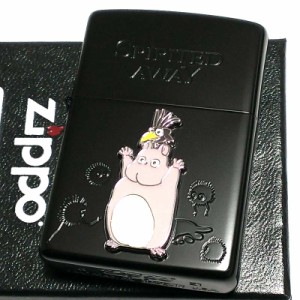 ZIPPO スタジオ ジブリ 千と千尋の神隠し 坊ネズミ ハエドリ ススワタリ メタル マットブラック ライター ジッポ 黒 可愛い キャラクター