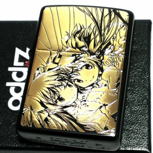 ZIPPO アニメ 劇場版 魔法少女まどか☆マギカ [新編]叛逆の物語 マットブラック＆ゴールド まどか 両面加工 艶消し黒 ジッポー ライター 