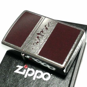 ZIPPO ライター シルバー＆ブラウン リリートライバル 百合の紋章 ジッポ 銀 かっこいい おしゃれ メンズ プレゼント 女性 ギフト