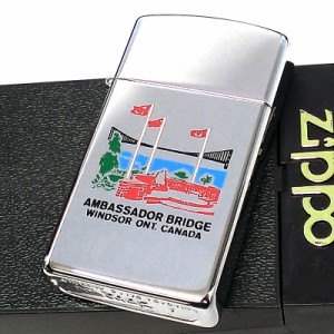 ZIPPO ライター スリム カナダ製 アンバサダー ブリッジ レア 1995年製 ジッポ オンタリオ製 廃盤 ビンテージ 珍しい 未使用品