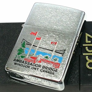 ZIPPO カナダ製 1992年製 アンバサダー ブリッジ ジッポ ライター ウィンザー オンタリオ製 レア ビンテージ 吊橋 おしゃれ