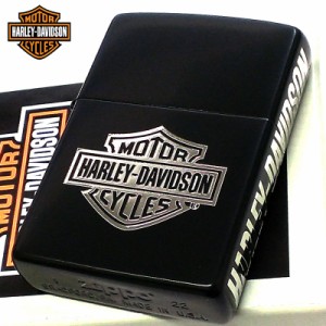 ZIPPO ライター ハーレー ダビッドソン サイドロゴ ジッポ HARLEY-DAVIDSON かっこいい マット仕上げ イオンブラック 黒