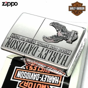 ZIPPO ハーレー ダビッドソン ジッポ ライター かっこいい イーグルメタル HARLEY-DAVIDSON 鷲 シルバー燻し ロゴ 彫刻 銀