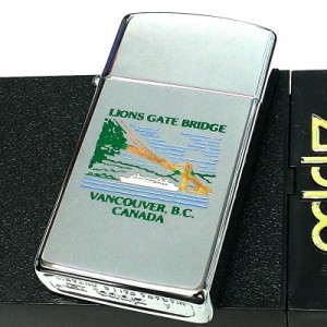 ZIPPO ライター 1993年製 バンクーバー ライオンズゲートブリッジ スリム カナダ製 レア オンタリオ製 ジッポ おしゃれ 珍しい