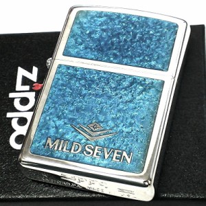 ZIPPO レア MILD SEVEN 1999年製 絶版 ジッポ ライター ロゴ ブルーエポ 両面加工 珍しい おしゃれ マイルドセブン たばこ