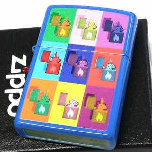 ZIPPO ポップアート ジッポライター マルチカラー ブルー PopArt 芸術 現代美術 ZIPPOデザイン イラスト 青 カラフル おしゃれ