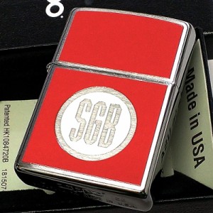 ZIPPO ライター SGB ジッポ スリーピッグス ロゴ おしゃれ 三匹の子豚 レッド 珍しい シルバー レトロ かっこいい 赤 メンズ