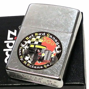 ZIPPO ライター Hot Rod Garage シルバー アメ車 ヴィンテージ ジッポ アメリカン ストリートクローム おしゃれ かっこいい