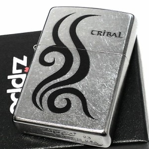 ZIPPO ライター TRIBAL TATTOO シルバー トライバル タトゥー 黒銀 ブラック ジッポ ストリートクローム おしゃれ かっこいい シンプル