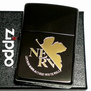 ZIPPO エヴァンゲリオン ネルフマーク ジッポ ライター 限定 シリアル入り ブラック＆ゴールド 黒金 かっこいい メンズ  アニメ 