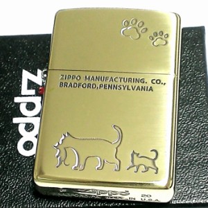 ZIPPO ライター 猫 ジッポ 真鍮 いぶし仕上げ おしゃれ メンズ ゴールド 可愛い キャットシリーズ ギフト プレゼント