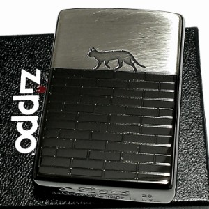 ZIPPO ライター ジッポ レンガ猫 ネコ キャット ブラックニッケル 可愛い ねこ かわいい レディース プレゼント ギフト