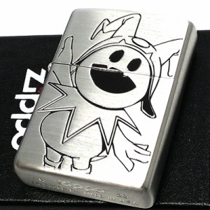 ZIPPO 真・女神転生V ジャックフロスト ジッポ ライター かわいい シルバー 両面加工 ゲーム キャラクター ロゴ デビル エッチング彫刻