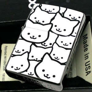 ZIPPO ライター 猫 かわいい ジッポ しろねこ レディース ネコ おしゃれ 白猫 かわいい 女性 メンズ ホワイト ねこ 可愛い