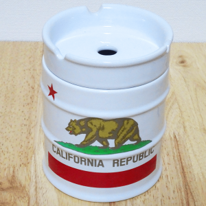 ドラム缶灰皿 喫煙具 CALIFORNIA REPUBLIC カリフォルニア リパブリック タバコ クマ ホワイト 小物入れ アメリカン おしゃれ インテリア