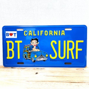 看板 かわいい ベティ・ブープ コマーシャルプレート SURF Betty Boop ガレージ 可愛い 壁飾り アメリカン おしゃれ 雑貨