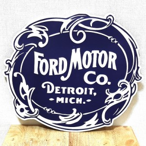 ブリキ看板 FORD MOTOR VINTAGE 車 エンボスメタルサイン アメリカン フォードモーター ロゴ ガレージ おしゃれ ビンテージ