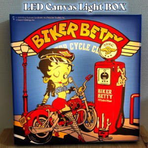 LEDライト ベティ・ブープ 壁掛け インテリア 雑貨 キャンバス LED Canvas Light BOX BETTY-BIKER おしゃれ 可愛い 光る