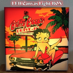 LEDライト 壁掛け インテリア ベティ・ブープ キャンバス LED Canvas Light BOX BETTY-DRIVE IN おしゃれ 雑貨 可愛い 光る