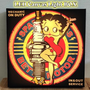 LEDライト 壁掛け ベティ・ブープ インテリア 雑貨 キャンバス LED Canvas Light BOX BETTY-PLUG おしゃれ 可愛い 光る