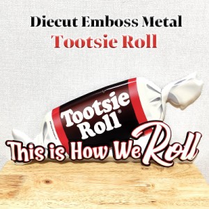 ブリキ看板 エンボスメタルサイン Tootsie Roll トッツィーロール お菓子 アメリカン 雑貨 可愛い エンボス加工