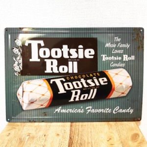 ブリキ看板 かわいい お菓子 TOOTSIE ROLL チョコレート トッツィロール プレート 壁飾り 可愛い アメリカン 雑貨 インテリア